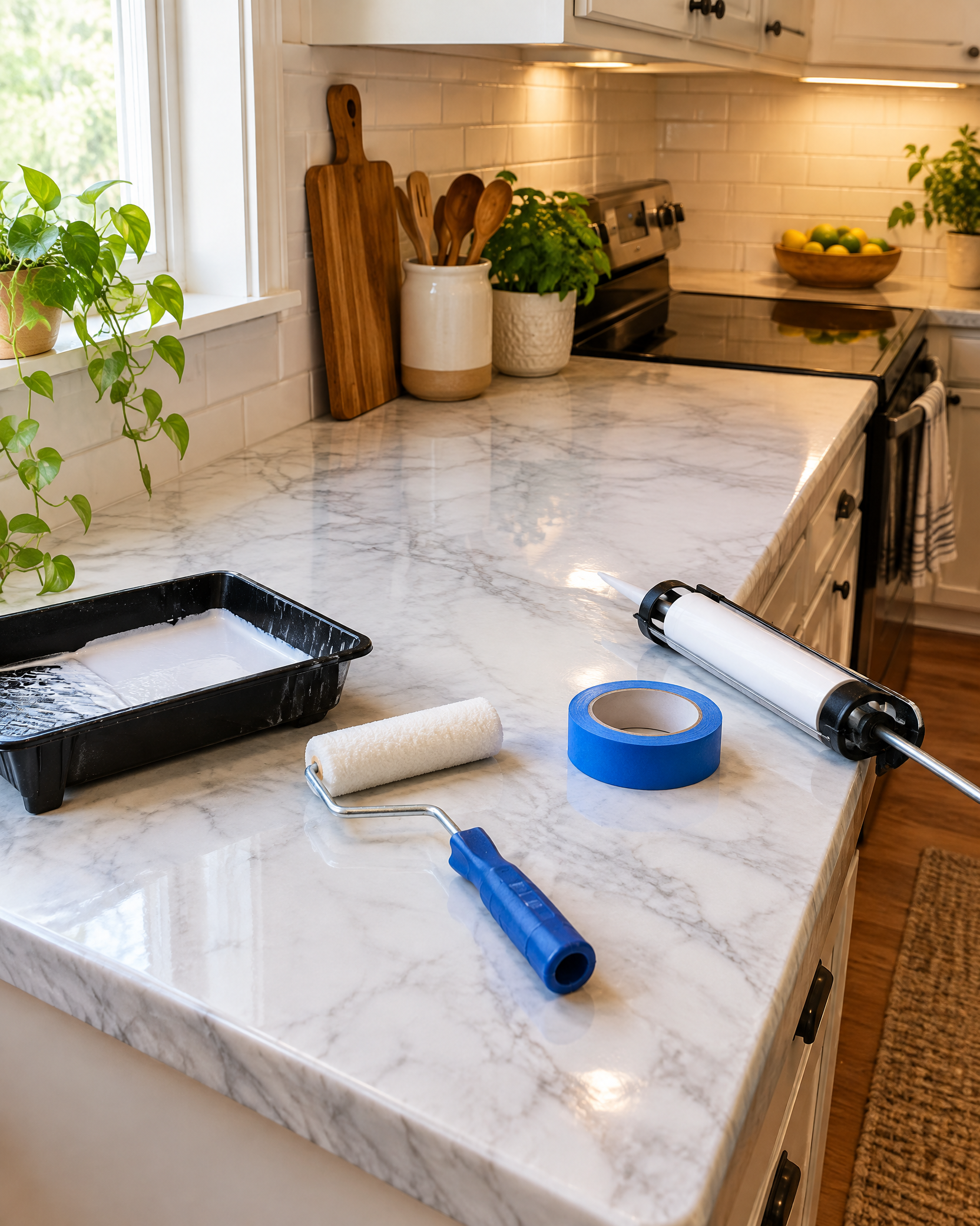 Create a Faux Marble Countertop