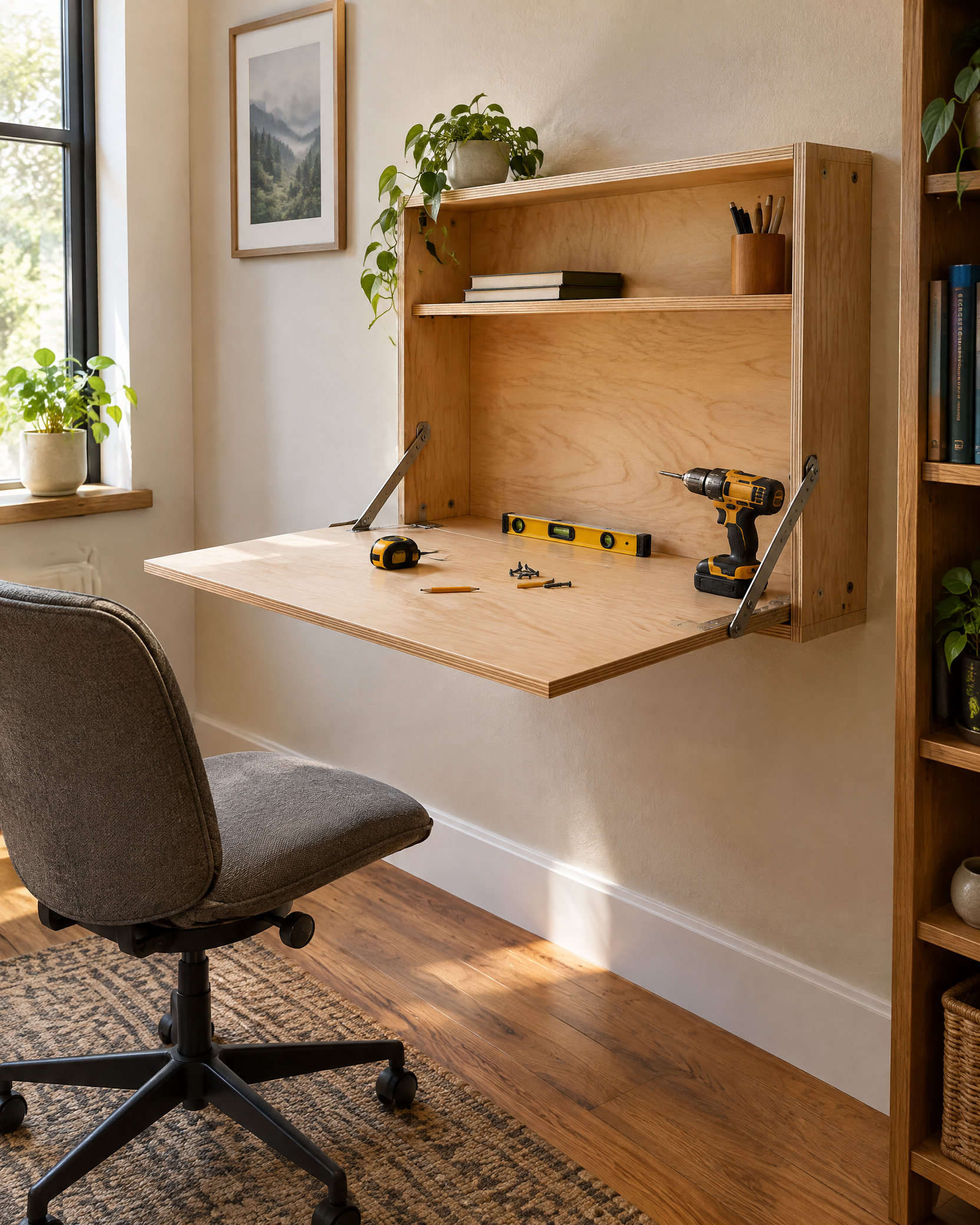Build a Murphy-Style Folding Desk