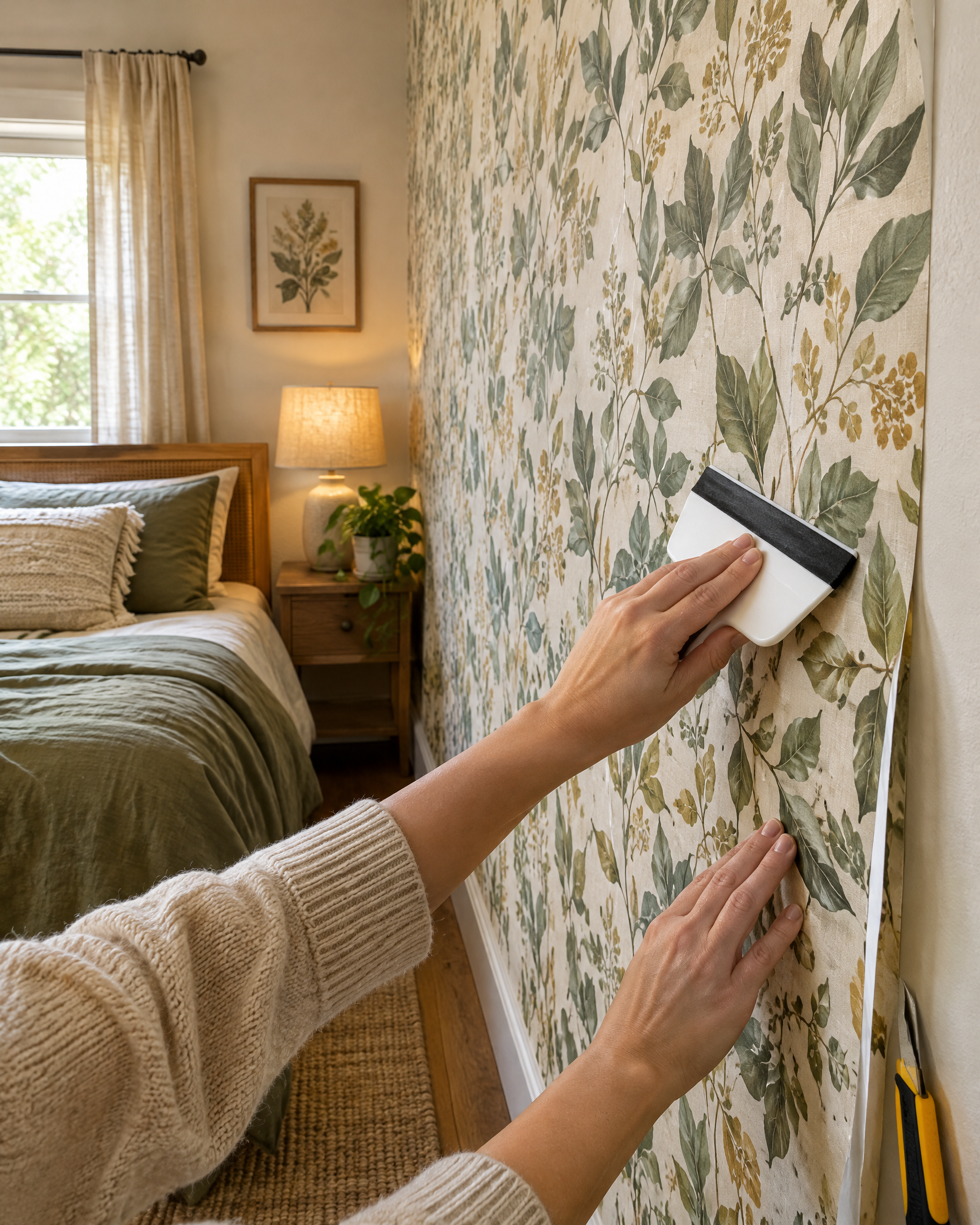 Install Peel-and-Stick Wallpaper