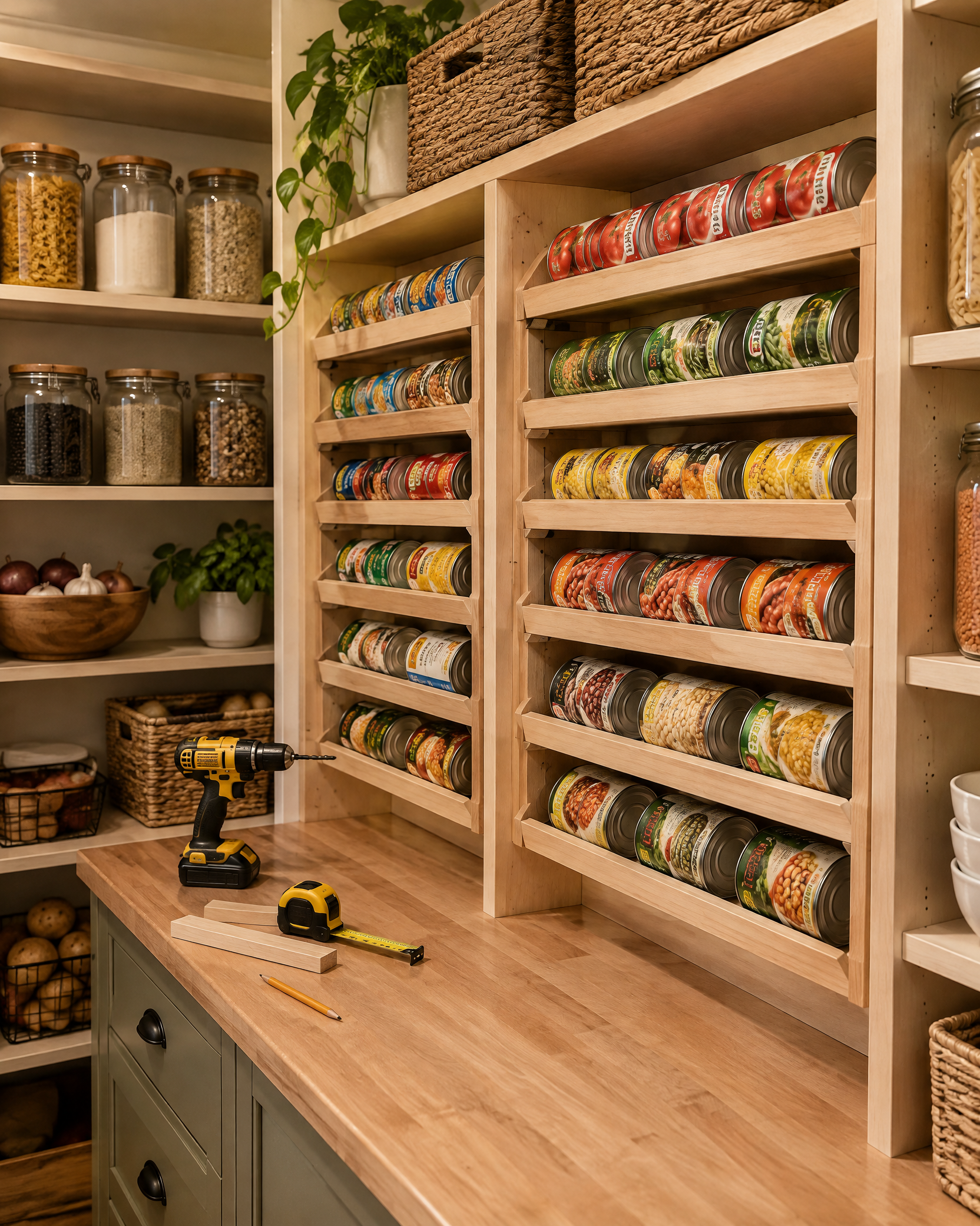 Create a Pantry Can Organizer