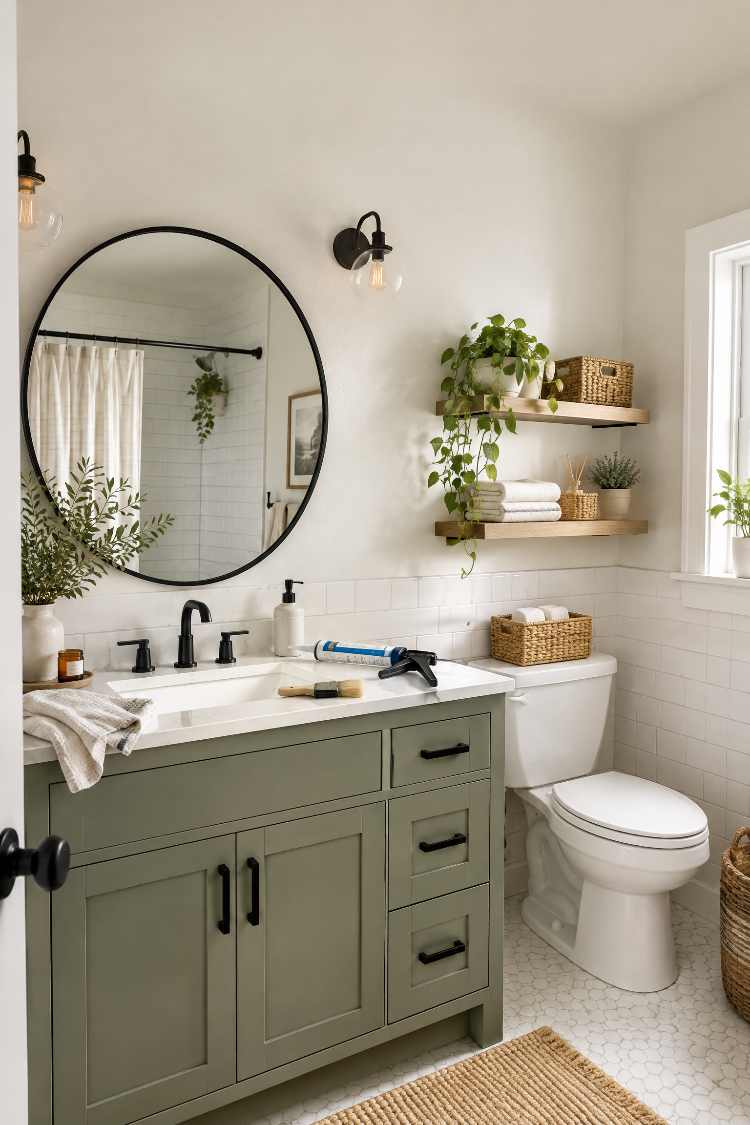 Budget No-Demo Bathroom Makeover