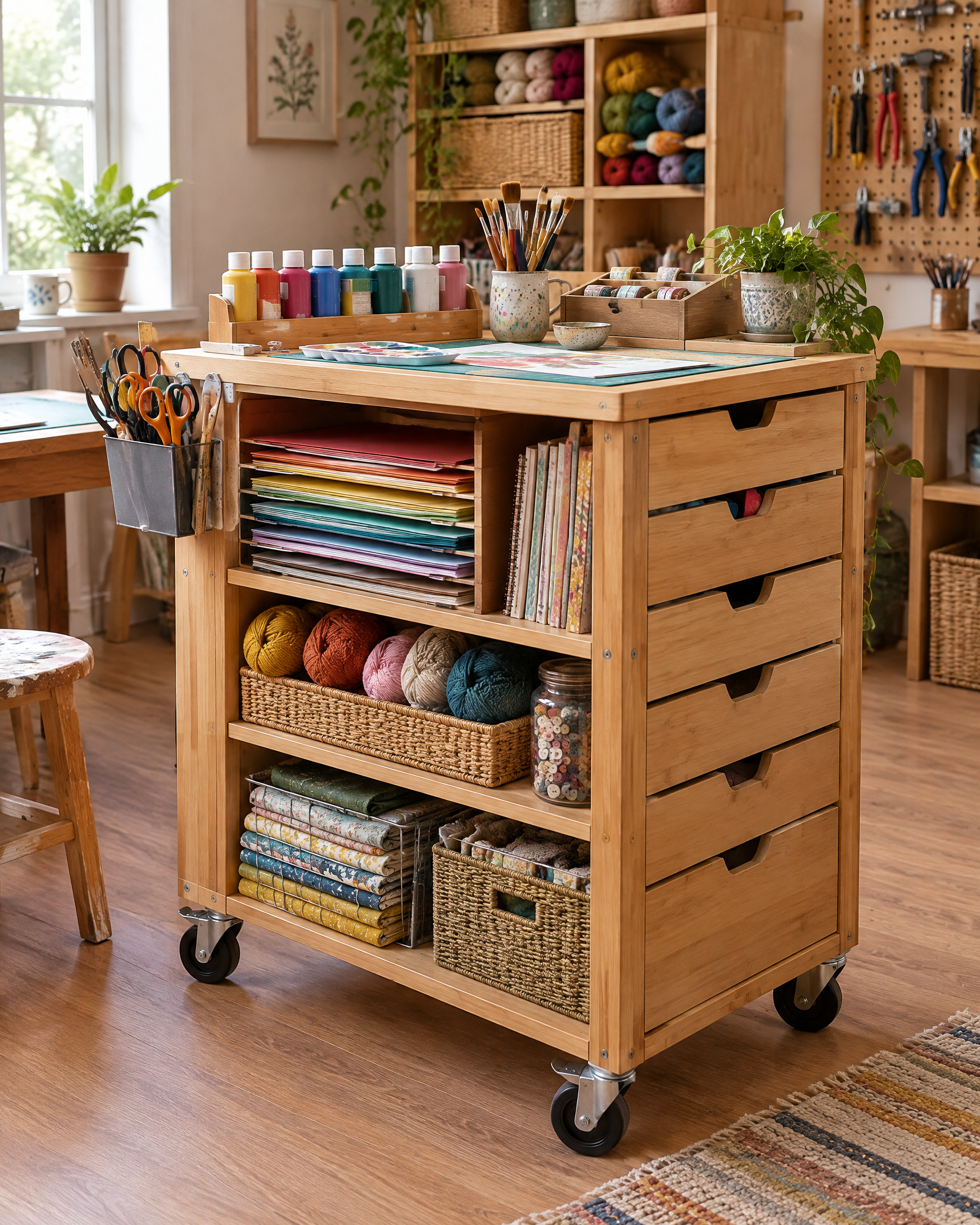 Build a Rolling Craft Cart