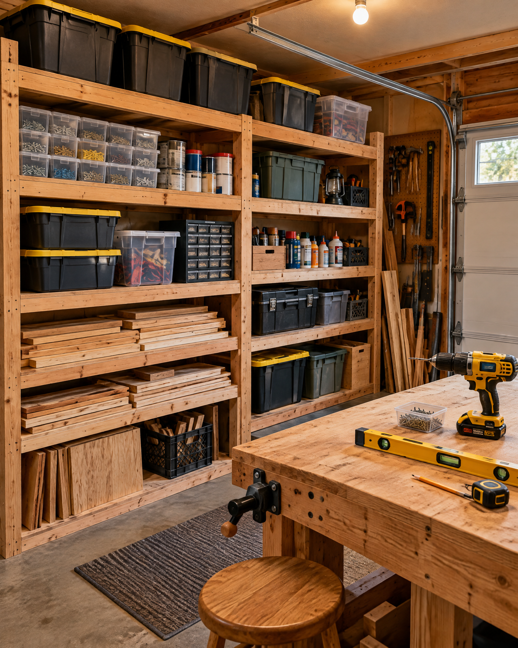 Install Simple Garage Shelves